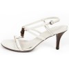 GUCCI White Leather T38.5 sandals