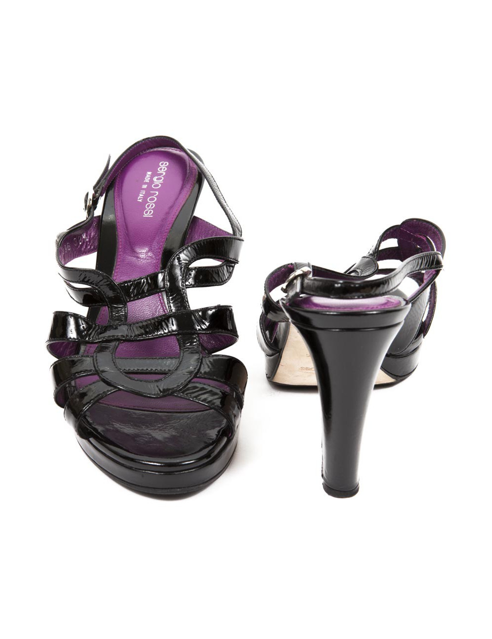 Escarpins SERGIO ROSSI en cuir verni T38.5