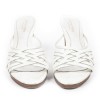 SERGIO ROSSI T38.5 White Leather high sandals
