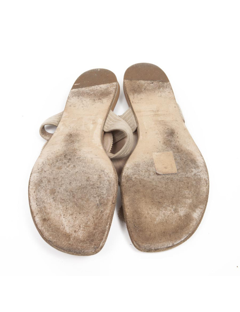 Flip flops HERMES t39 in beige suede