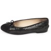 Ballet flats CHANEL T 39.5 leather and shiny black sequins