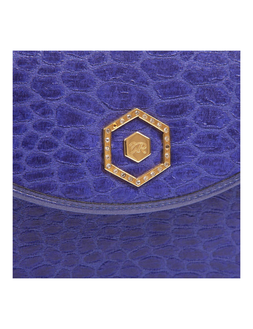 Sac du soir REVILLON en soie bleu encre 