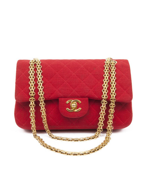 Sac CHANEL timeless jersey rouge