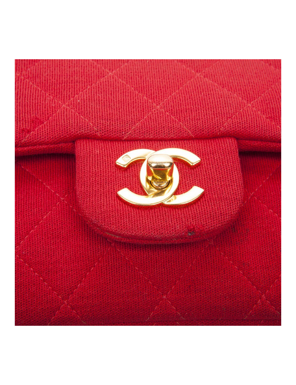 Sac CHANEL timeless jersey rouge