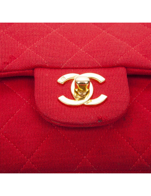 Sac CHANEL timeless jersey rouge