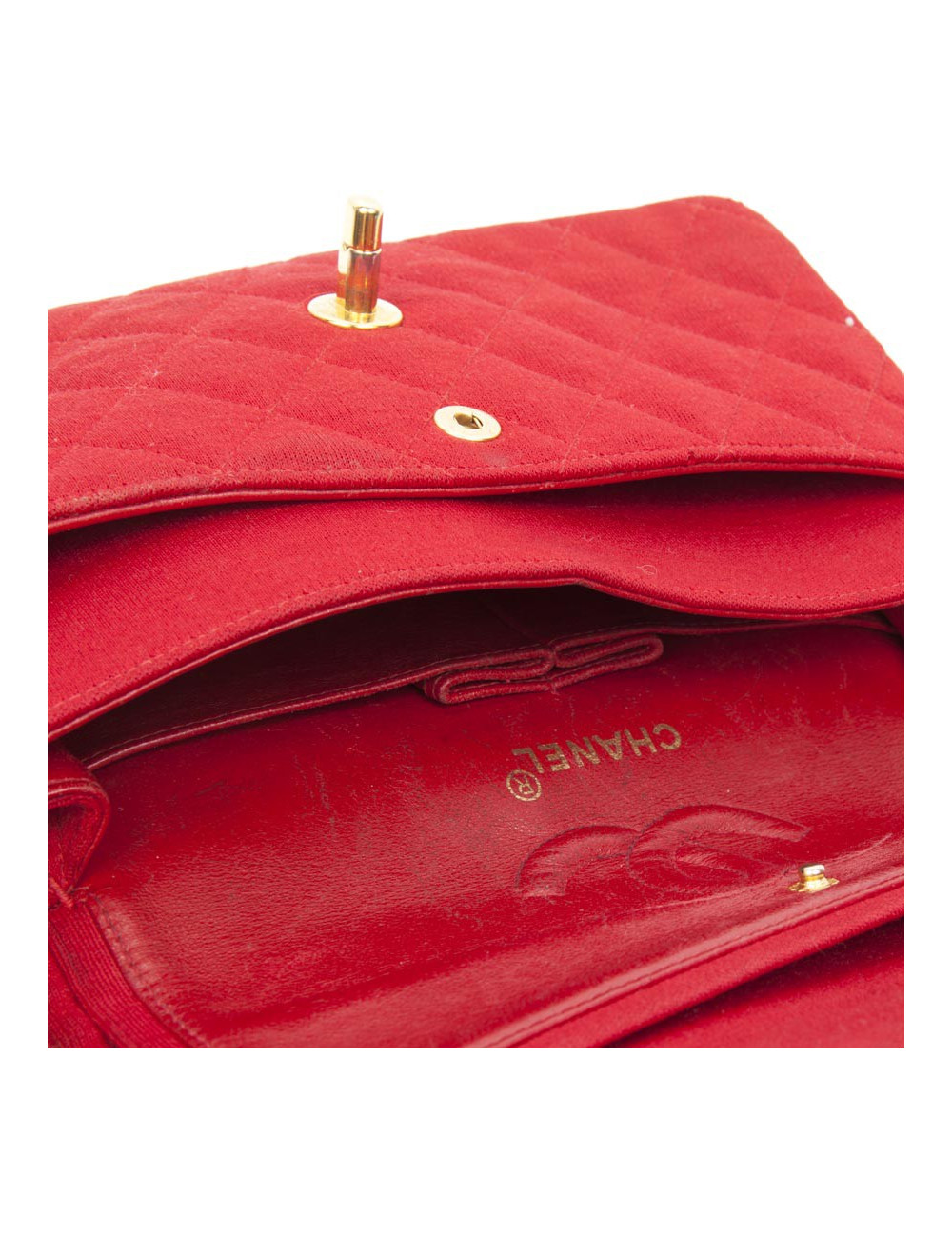 Sac CHANEL timeless jersey rouge