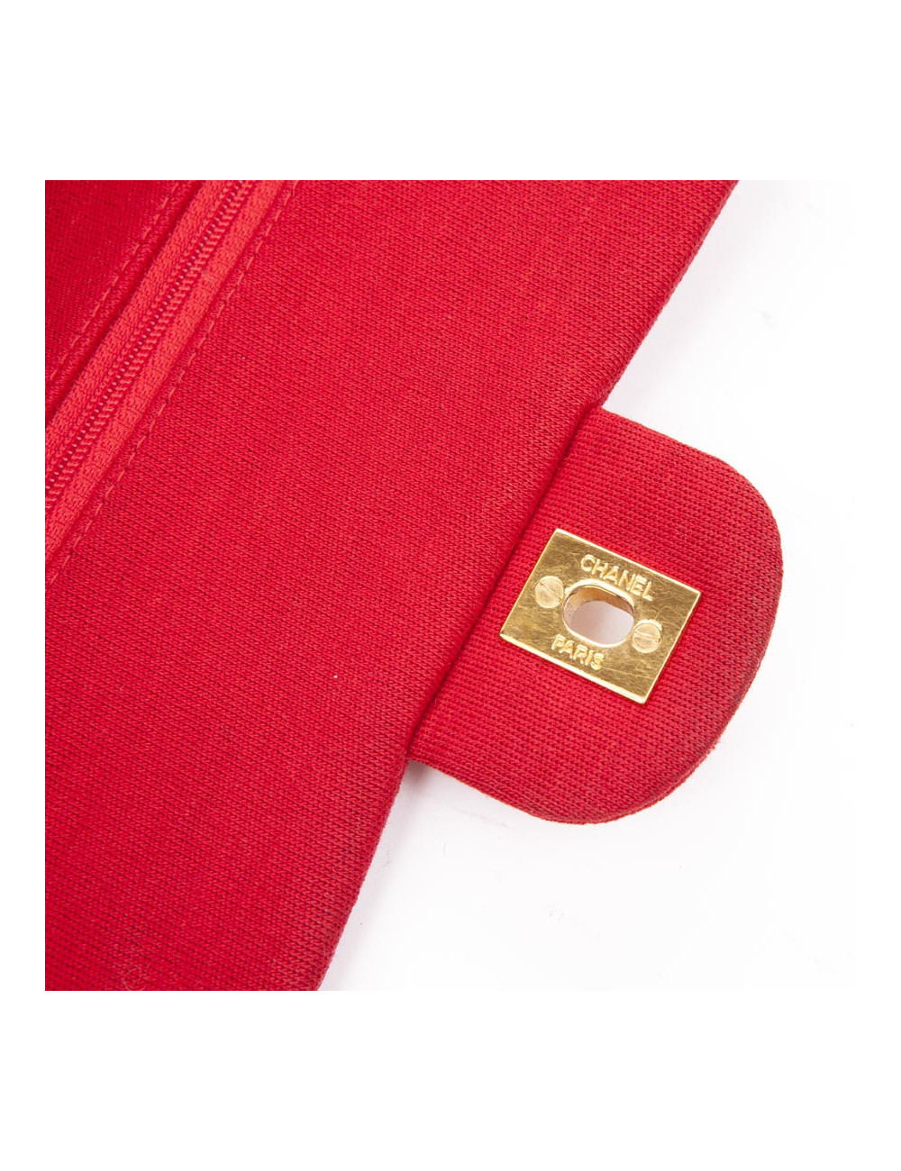 Sac CHANEL timeless jersey rouge