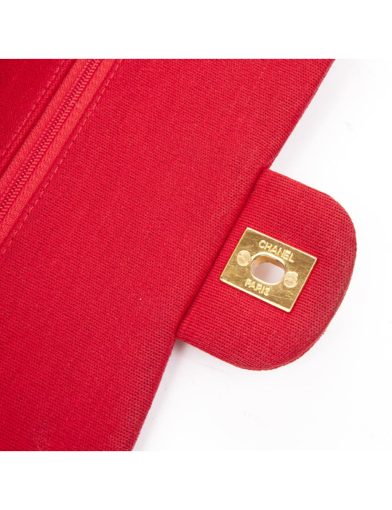 Sac CHANEL timeless jersey rouge