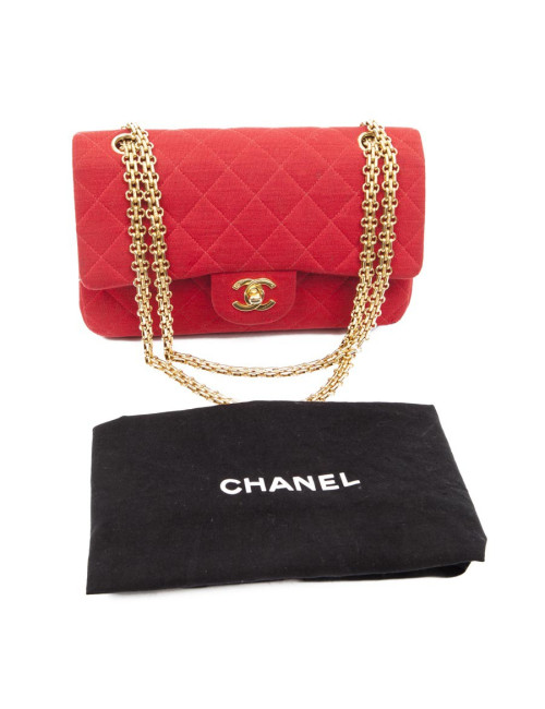 Sac CHANEL timeless jersey rouge