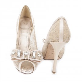 Couture DIOR t 36 lace pumps and brilliant