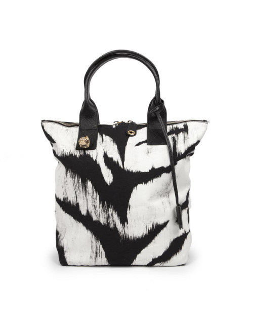 Sac cabas ALEXANDER Mc QUEEN toile et cuir 