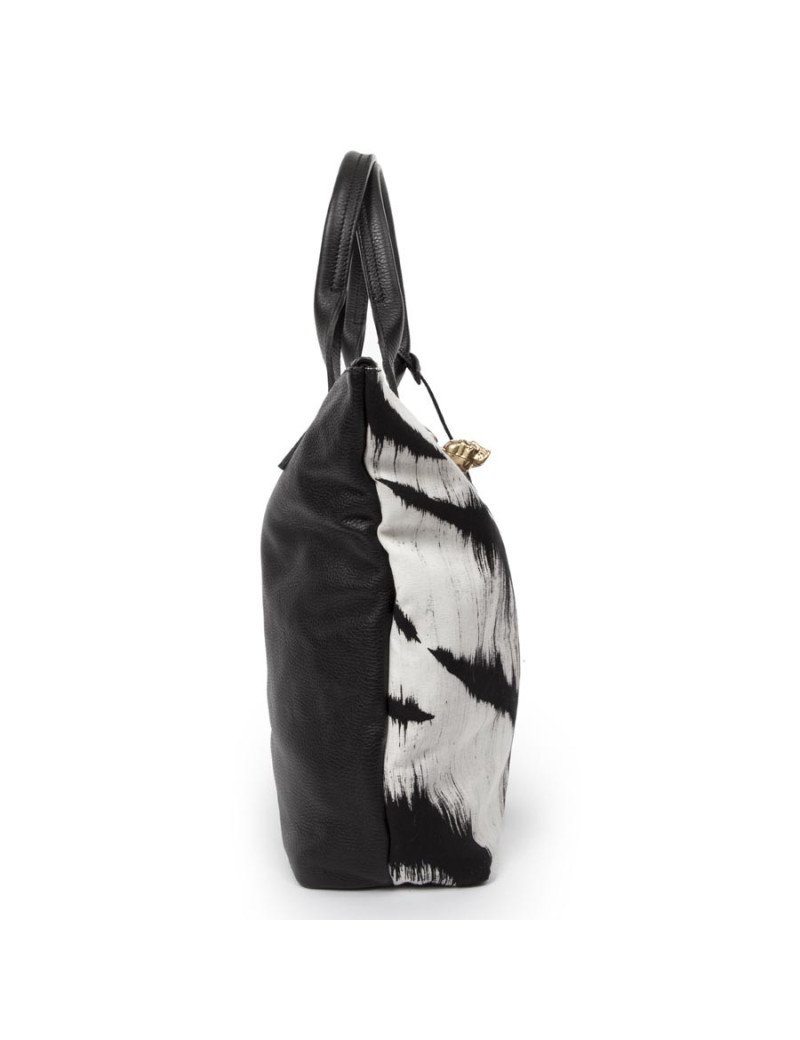 Sac cabas ALEXANDER Mc QUEEN toile et cuir 
