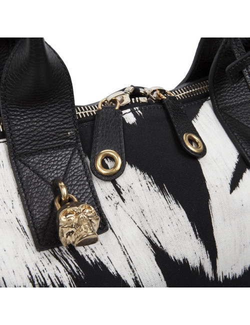 Sac cabas ALEXANDER Mc QUEEN toile et cuir 