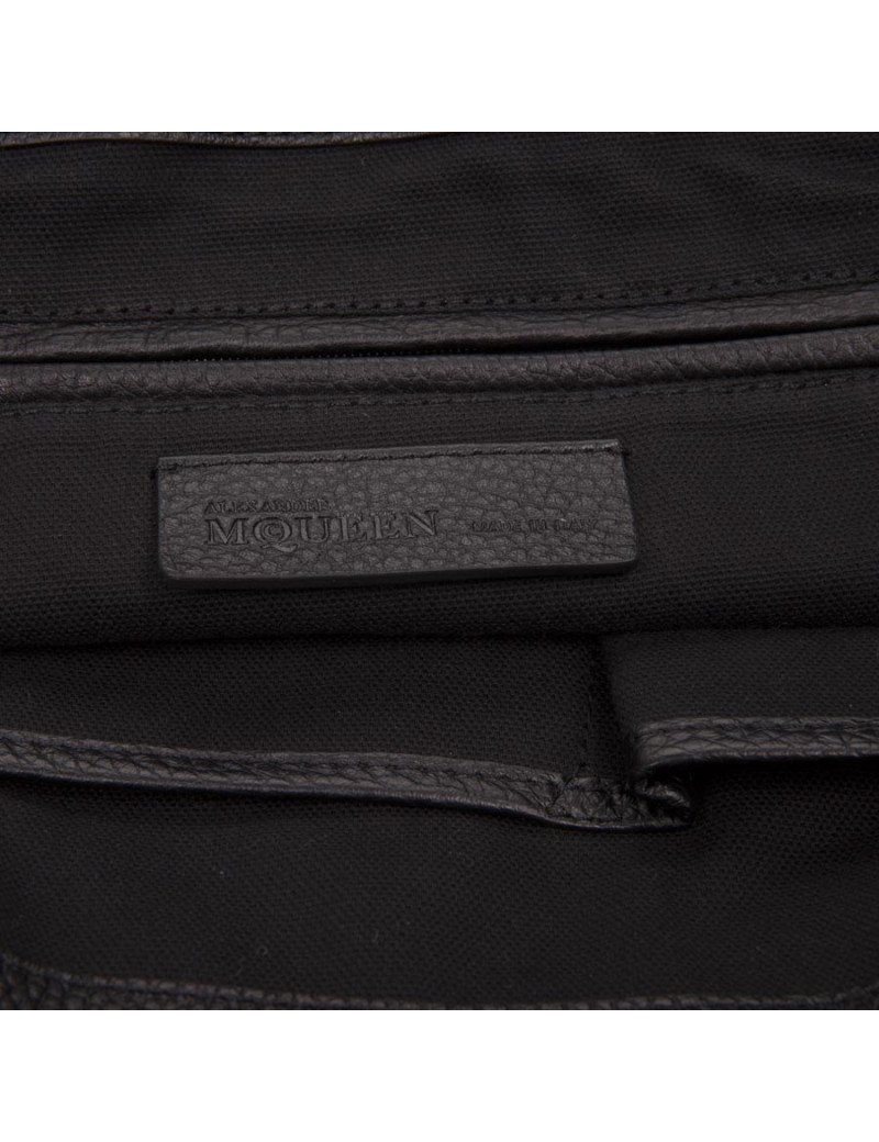 ALEXANDER Mc QUEEN canvas and leather tote bag