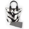 ALEXANDER Mc QUEEN canvas and leather tote bag