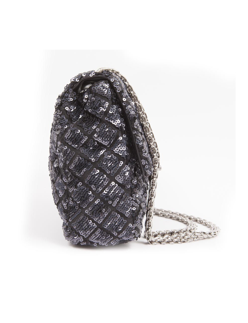 Sac timeless CHANEL à sequins bleu nuit
