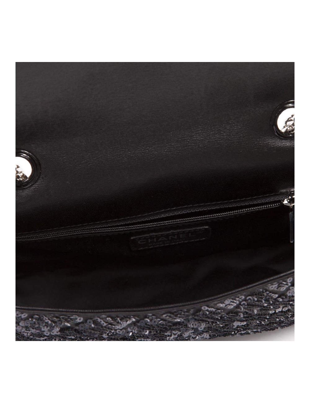 Sac timeless CHANEL à sequins bleu nuit