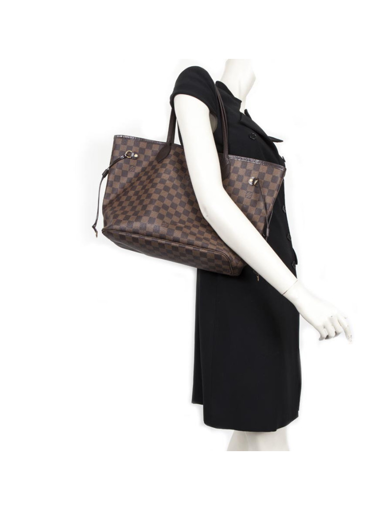 Sac neverfull LOUIS VUITTON monogram damier marron