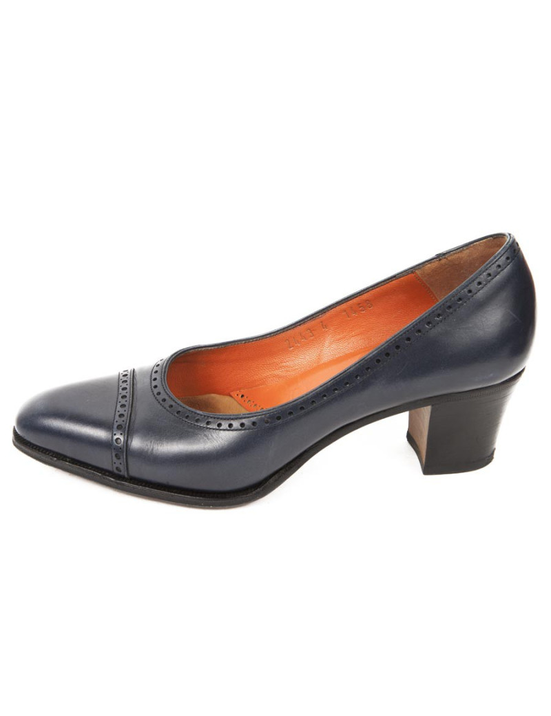 Mocassins CARMINA  (4UK) T 37 cuir bleu 