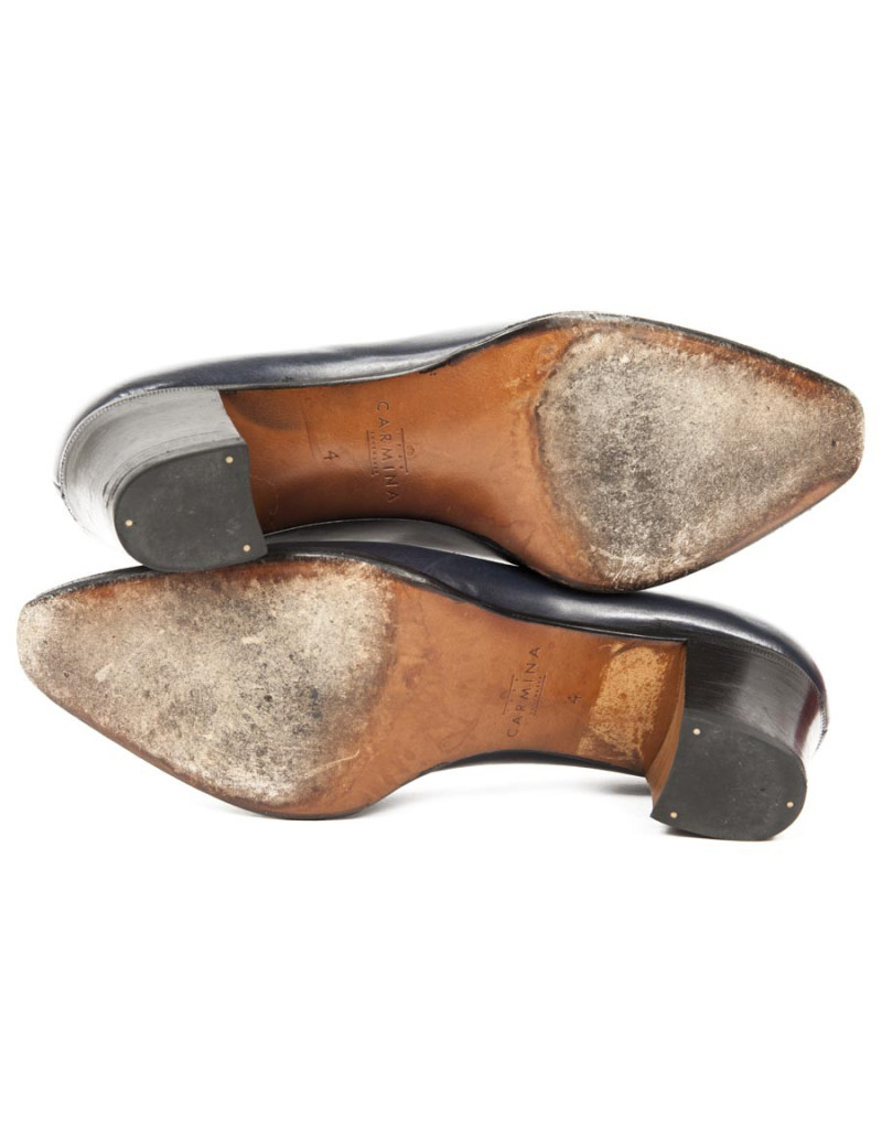 CARMINA (4UK) T 37 blue leather moccasins
