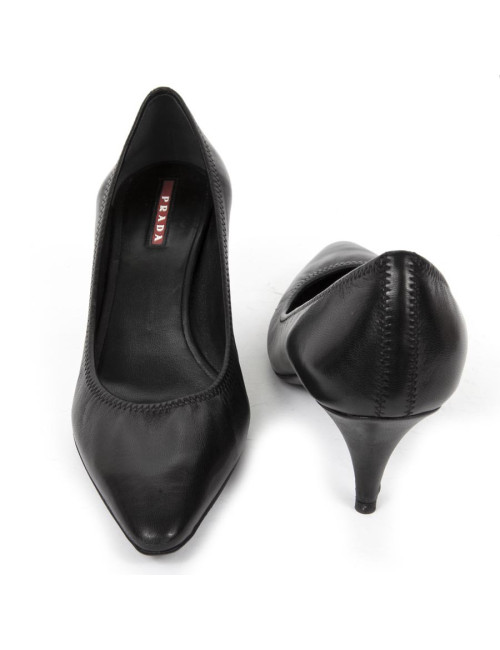Escarpins PRADA cuir noir