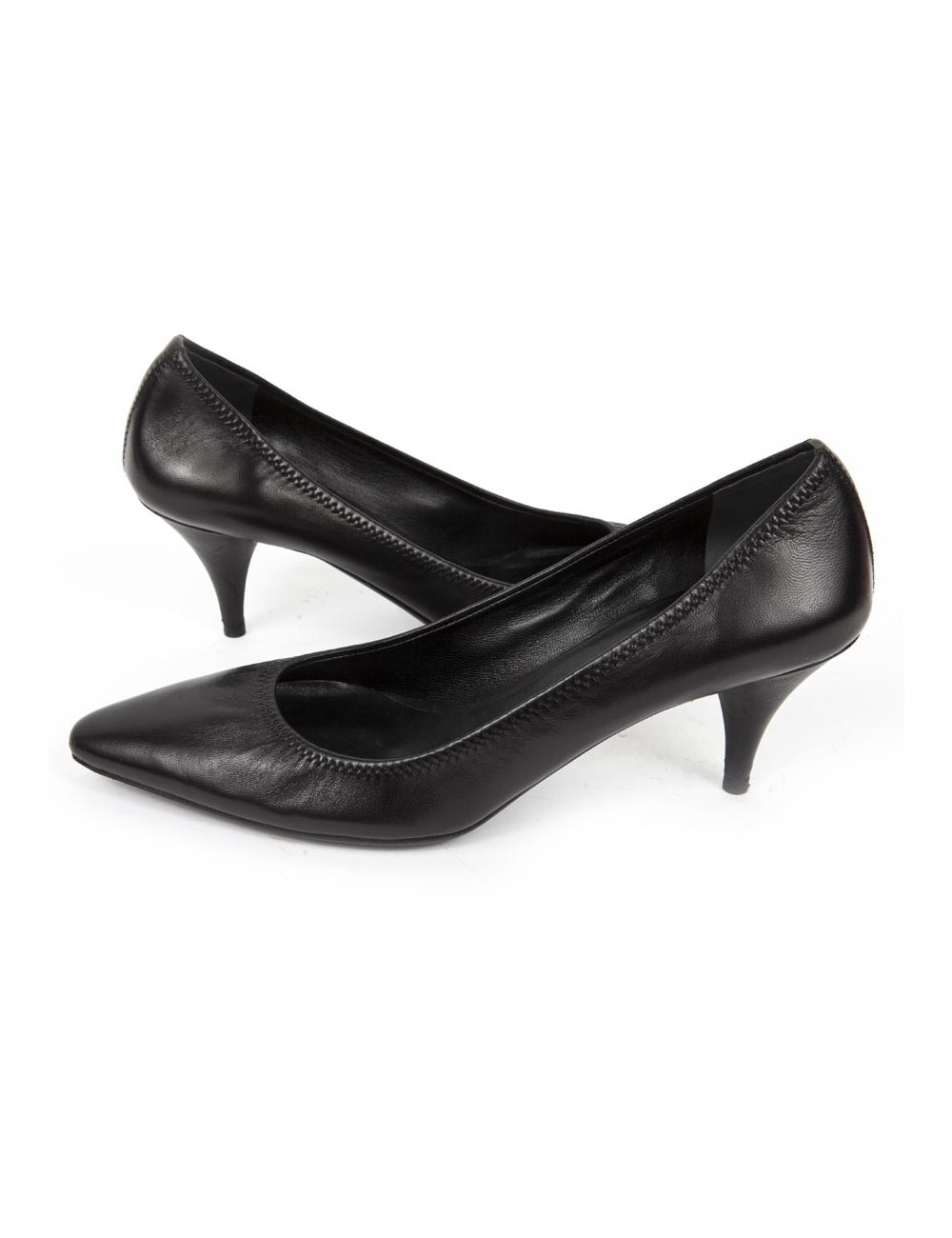 T 37 black soft leather PRADA shoes