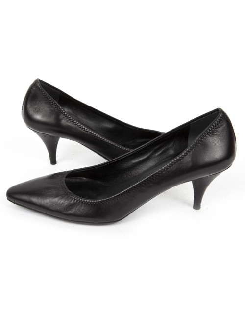 T 37 black soft leather PRADA shoes