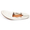 HERMES T 38 flats in White leather