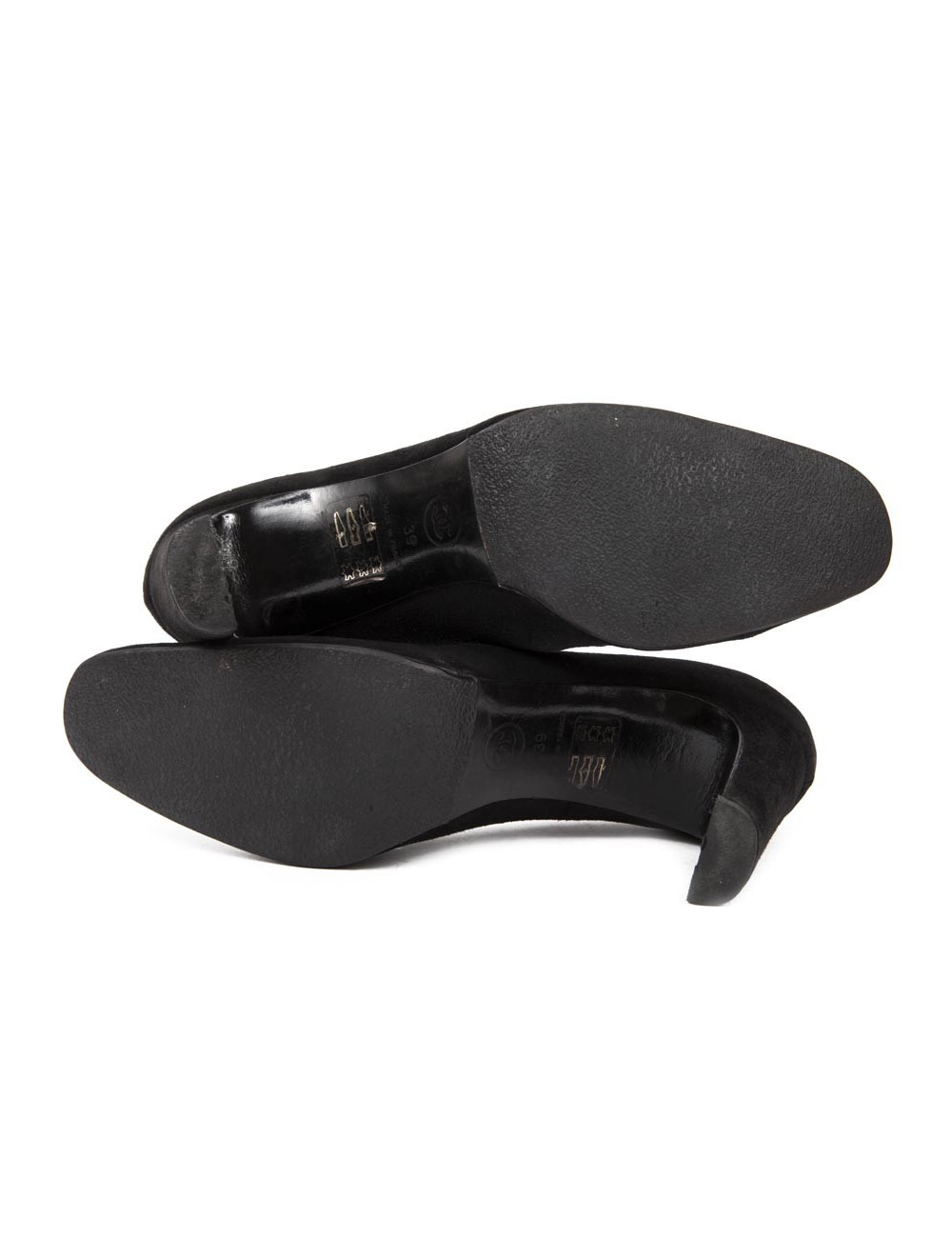 Escarpins CHANEL T 39 daim noir