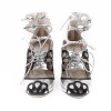 MIU MIU t 36 silver and black leather Court shoes