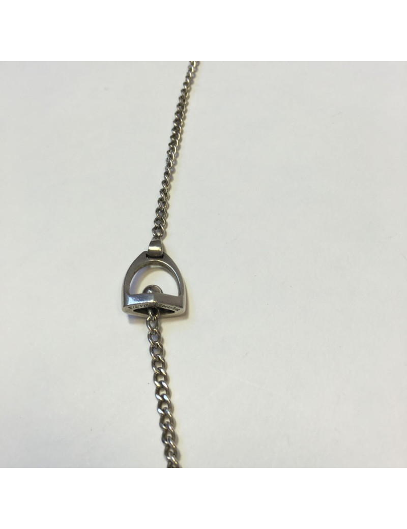 Sautoir "Etriers"HERMES Vintage en argent massif