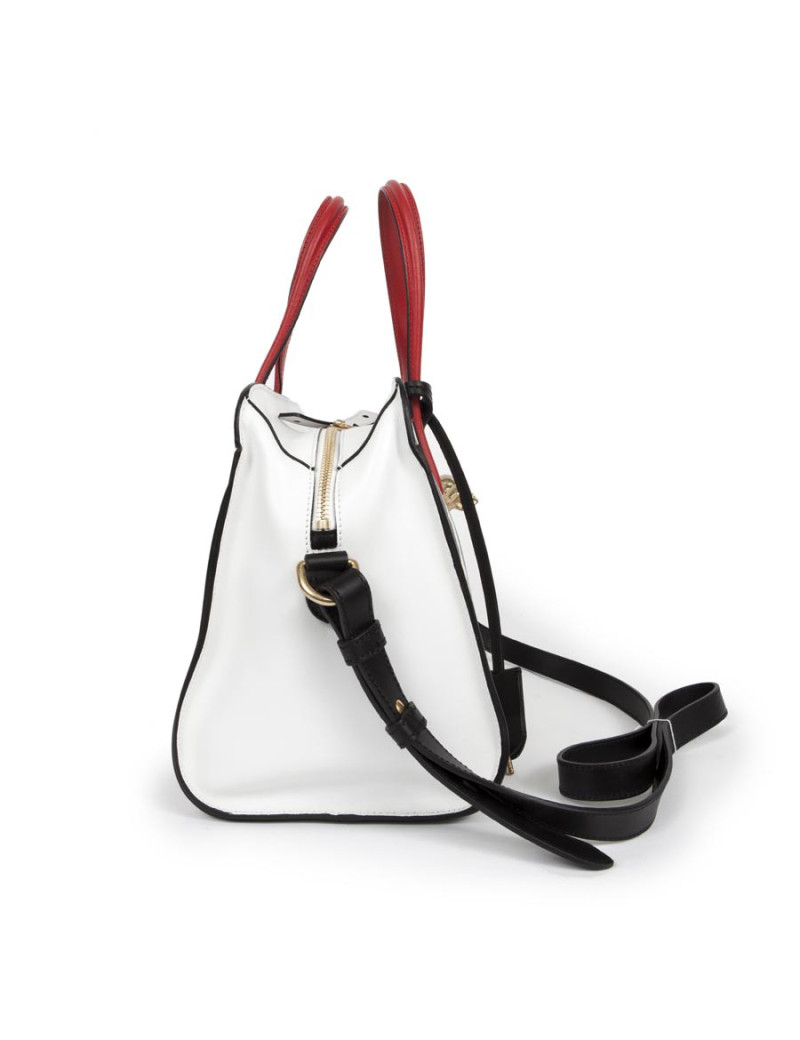 Sac cabas ALEXANDER Mc QUEEN cuir et phyton tricolore