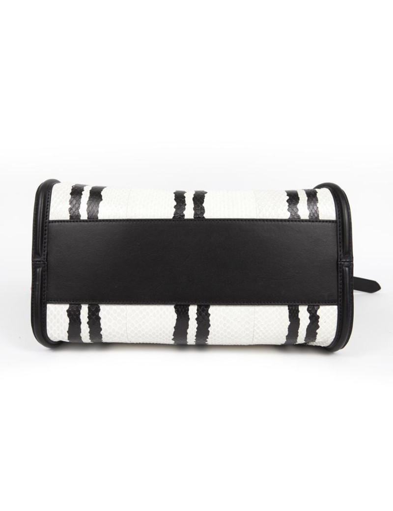 ALEXANDER Mc QUEEN leather and HABs python tote bag