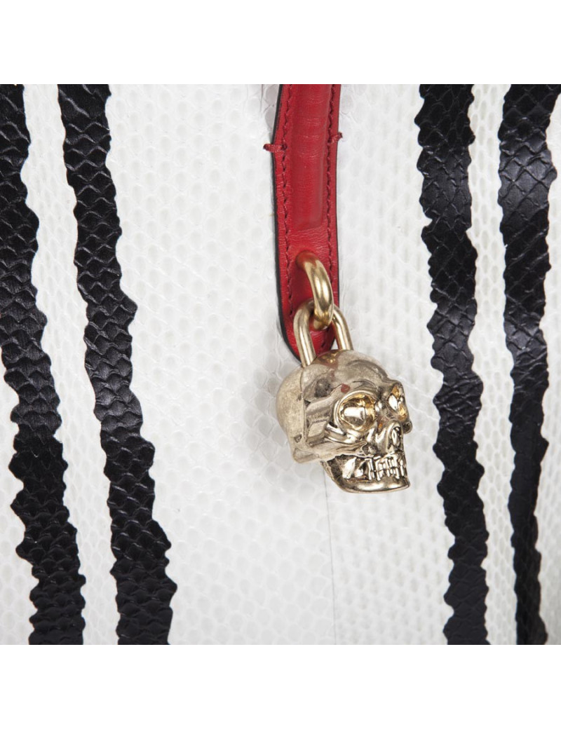 ALEXANDER Mc QUEEN leather and HABs python tote bag