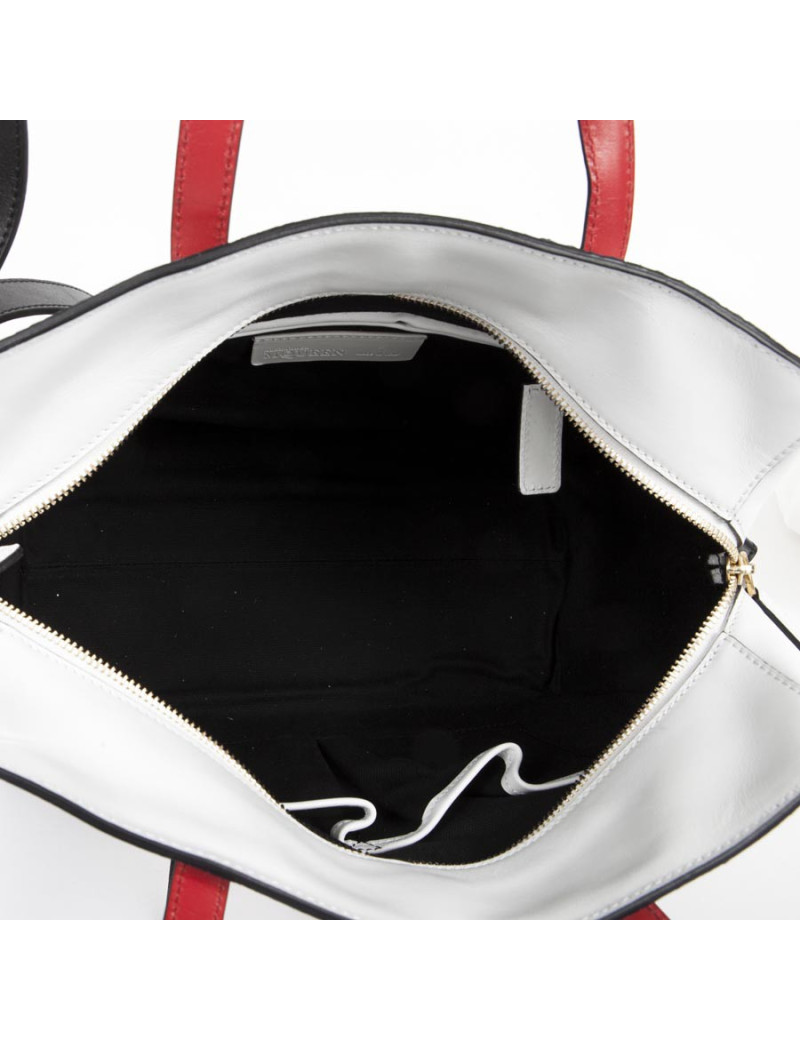 Sac cabas ALEXANDER Mc QUEEN cuir et phyton tricolore