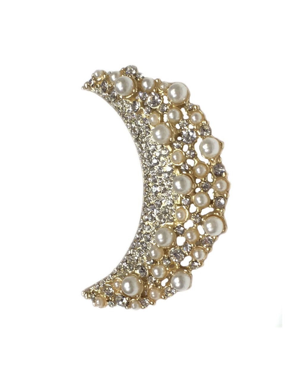 PIN growing Moon CHANEL pearls and rhinestones