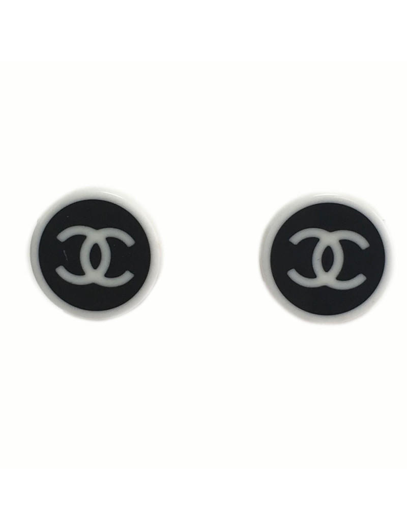xxx Boucles d'oreille clips CHANEL bicolores