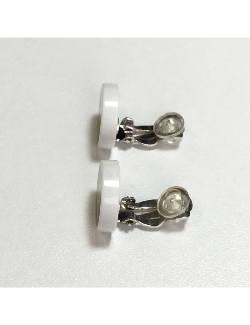 xxx Boucles d'oreille clips CHANEL bicolores