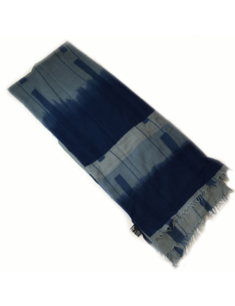 Wool shawl HERMES blue cashmere