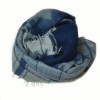 Wool shawl HERMES blue cashmere