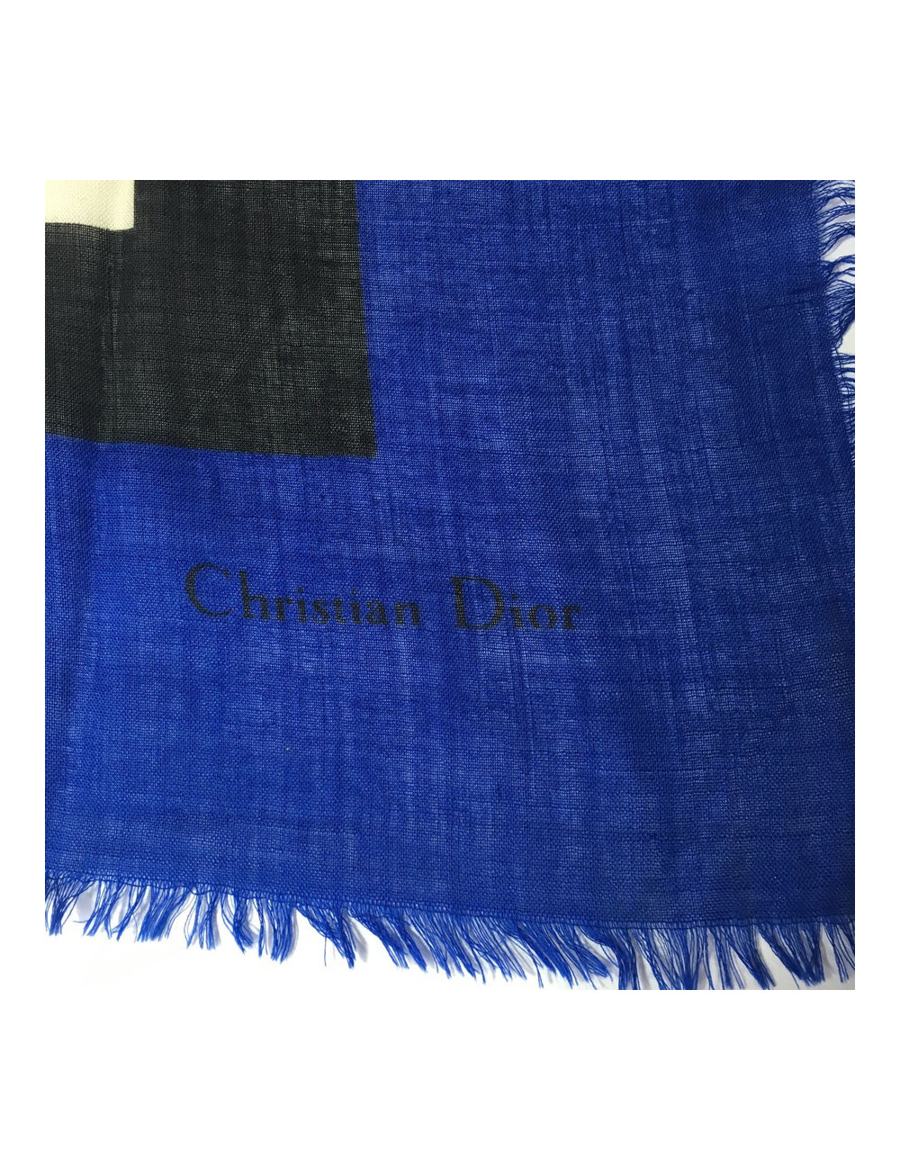 CHRISTIAN DIOR shawl in wool and silk
