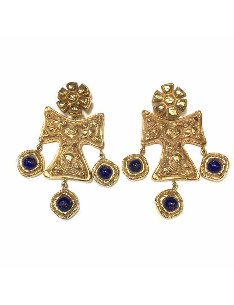 xxx Boucles d'oreille clips CHRISTIAN LACROIX Couture