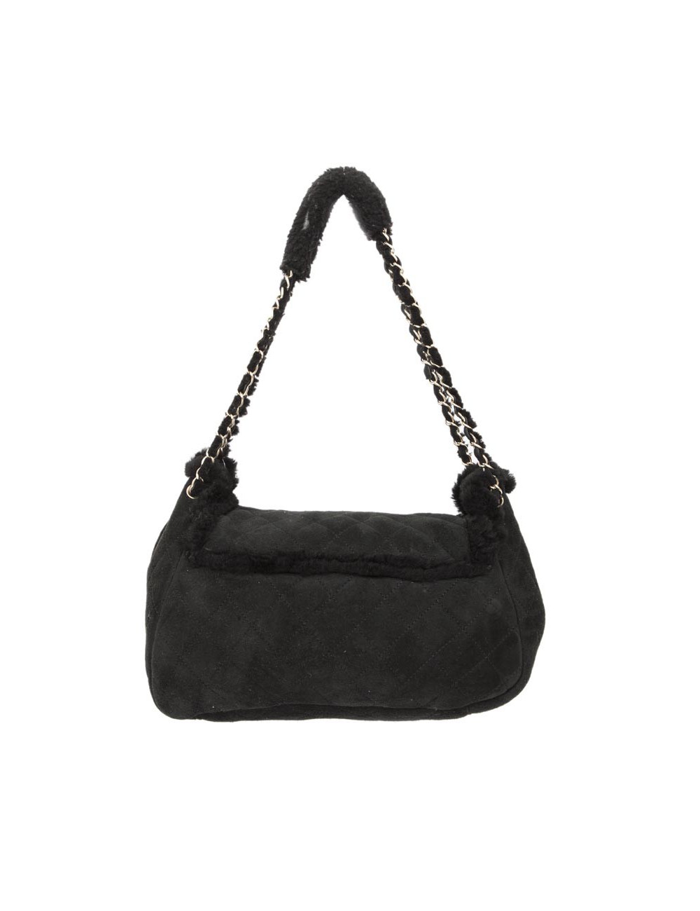 Sac CHANEL peau retourné noir