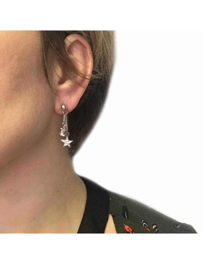 For nails CHANEL rhinestone earrings