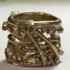 Ring CHANEL gold and rhinestone size 52