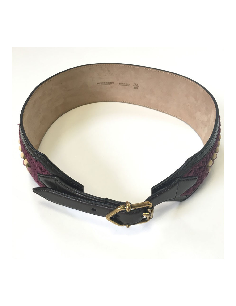xxx Ceinture BURBERRY PRORSUM en cuir violet T80