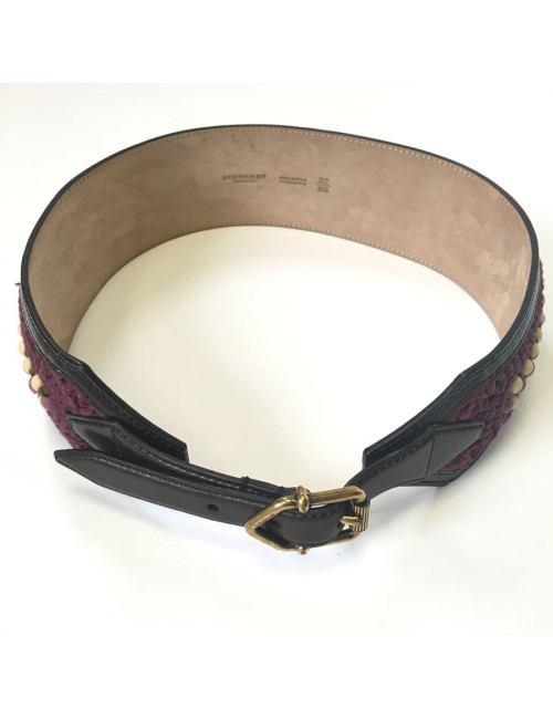xxx Ceinture BURBERRY PRORSUM en cuir violet T80