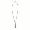 CHANEL necklace in silver metal and rhinestones