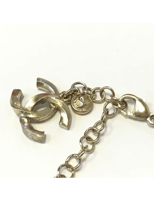 xxx Collier CHANEL en métal doré