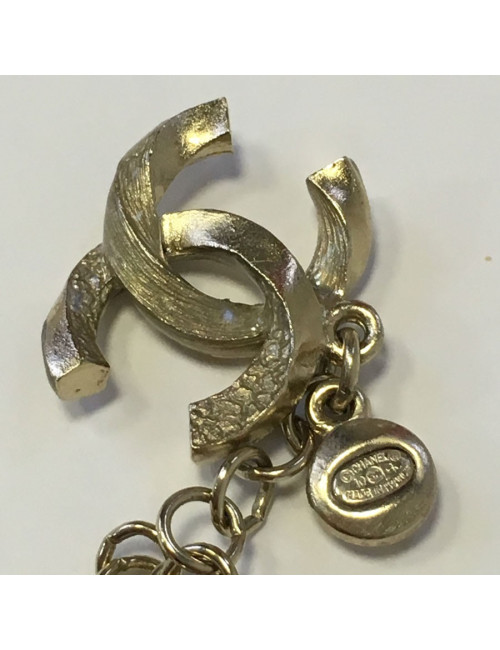 xxx Collier CHANEL en métal doré